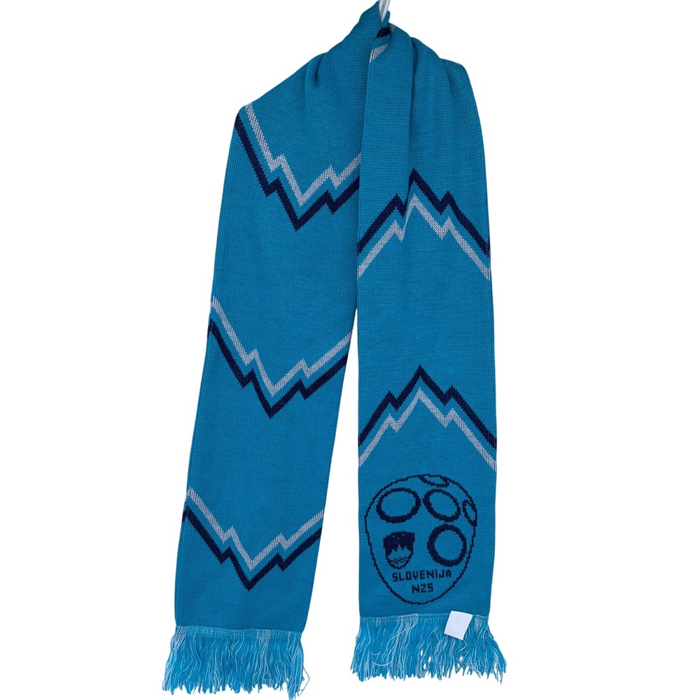 Slovenia Soccer Scarf Blue N25 Futbol Souvenir Fringe National Team